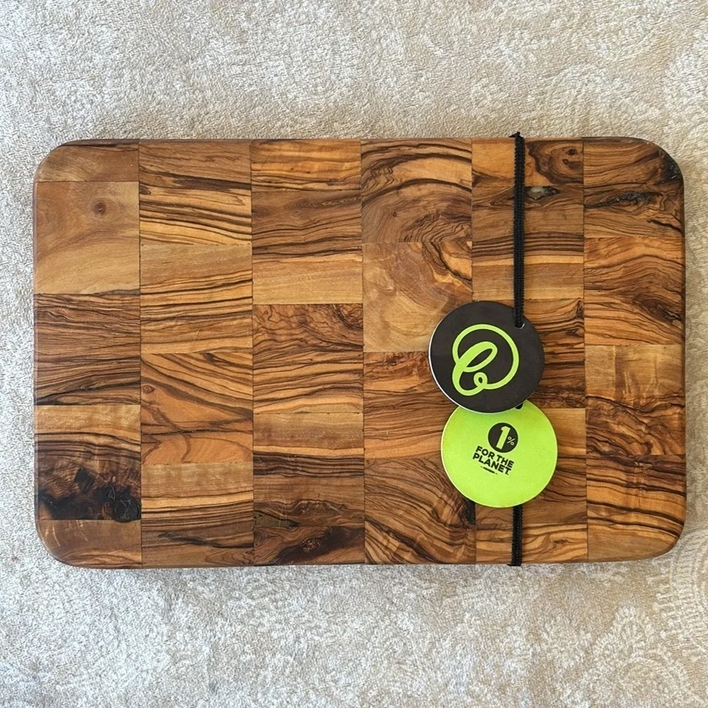Brand New Olivewood Mosaic Cutting Board Charcuterie Mini Artisanal Housewarming